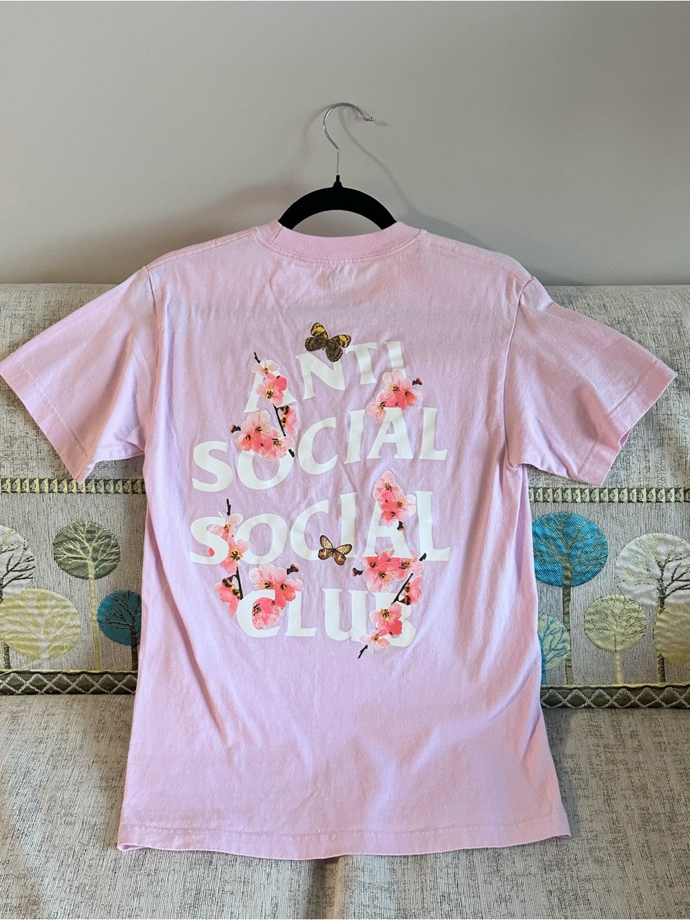 Anti Social Social Club Pastel Pink Crewneck Tee
